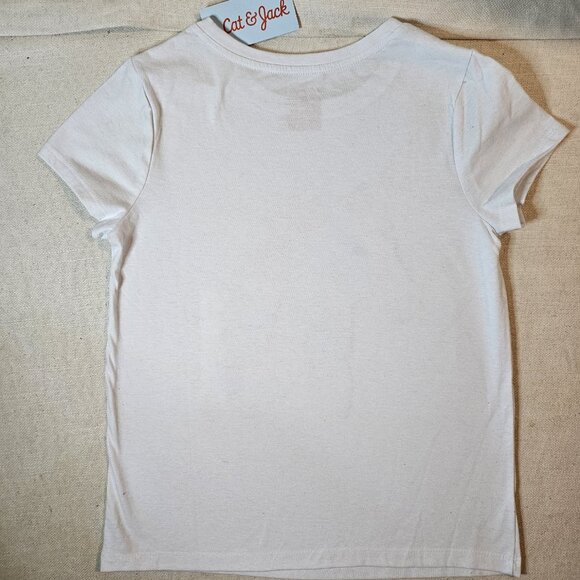 Cat & Jack Girl's Unicorn Print Tee Shirt - Size M (8) - Picture 3 of 4